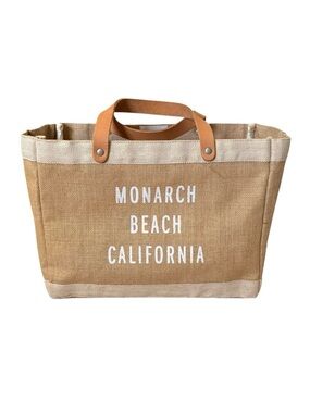 Apolis Global Citizen Leather Handle Burlap Jute Tote